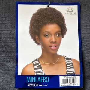 Mini Afro Acrylic Costume Wig by Sepia Collection